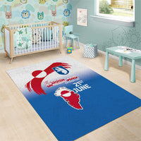 Greenland National Day Area Rug National Country Flag and Emblem with The Map