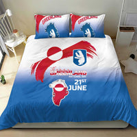 Greenland National Day Bedding Set National Country Flag and Emblem with The Map