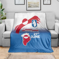 Greenland National Day Blanket National Country Flag and Emblem with The Map