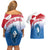 Greenland National Day Couples Matching Off Shoulder Short Dress and Hawaiian Shirt National Country Flag and Emblem with The Map
