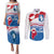 Greenland National Day Couples Matching Puletasi and Long Sleeve Button Shirt National Country Flag and Emblem with The Map