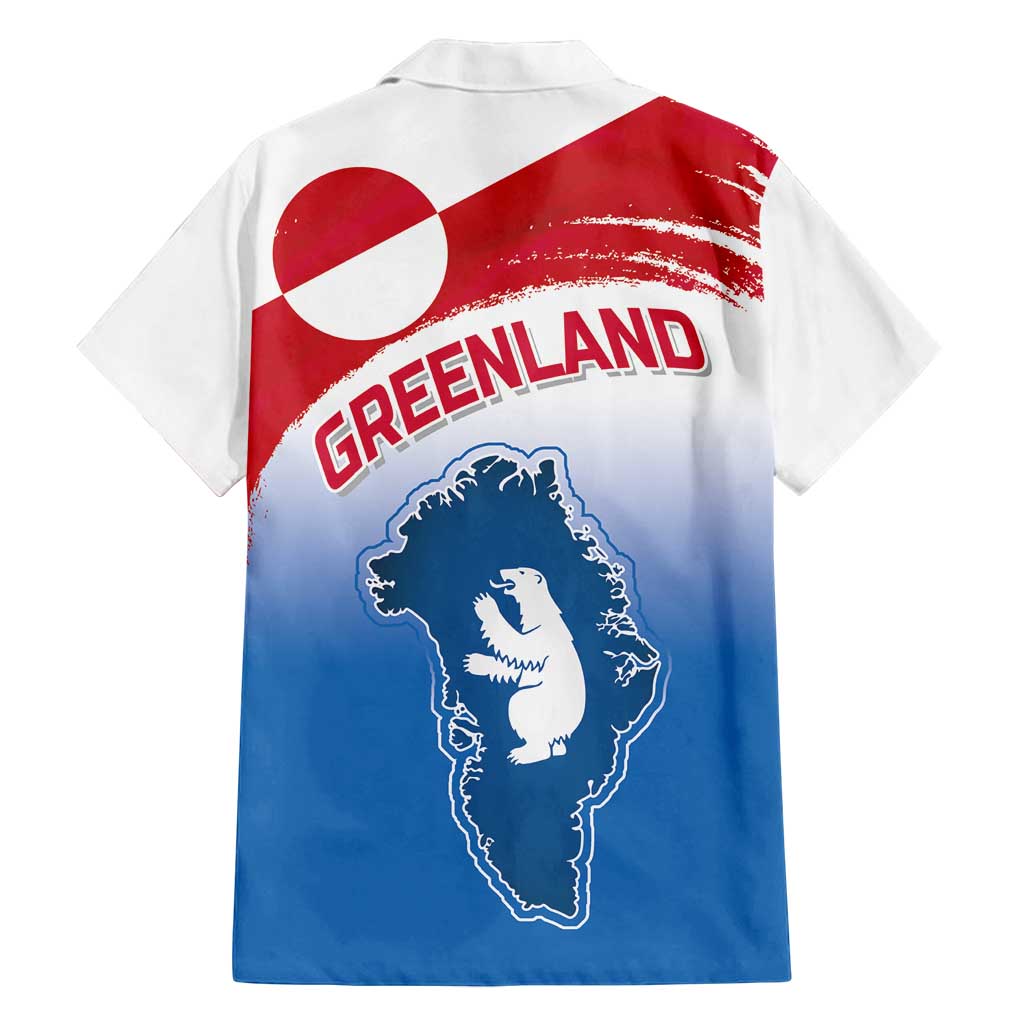 Greenland National Day Family Matching Long Sleeve Bodycon Dress and Hawaiian Shirt National Country Flag and Emblem with The Map