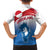 Greenland National Day Family Matching Off The Shoulder Long Sleeve Dress and Hawaiian Shirt National Country Flag and Emblem with The Map