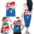 Greenland National Day Family Matching Off The Shoulder Long Sleeve Dress and Hawaiian Shirt National Country Flag and Emblem with The Map