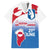 Greenland National Day Family Matching Off The Shoulder Long Sleeve Dress and Hawaiian Shirt National Country Flag and Emblem with The Map