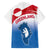 Greenland National Day Family Matching Off The Shoulder Long Sleeve Dress and Hawaiian Shirt National Country Flag and Emblem with The Map