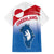 Greenland National Day Family Matching Off Shoulder Short Dress and Hawaiian Shirt National Country Flag and Emblem with The Map