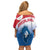 Greenland National Day Family Matching Off Shoulder Short Dress and Hawaiian Shirt National Country Flag and Emblem with The Map