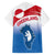 Greenland National Day Family Matching Short Sleeve Bodycon Dress and Hawaiian Shirt National Country Flag and Emblem with The Map