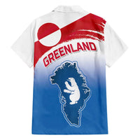 Greenland National Day Family Matching Tank Maxi Dress and Hawaiian Shirt National Country Flag and Emblem with The Map