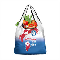 Greenland National Day Grocery Bag National Country Flag and Emblem with The Map