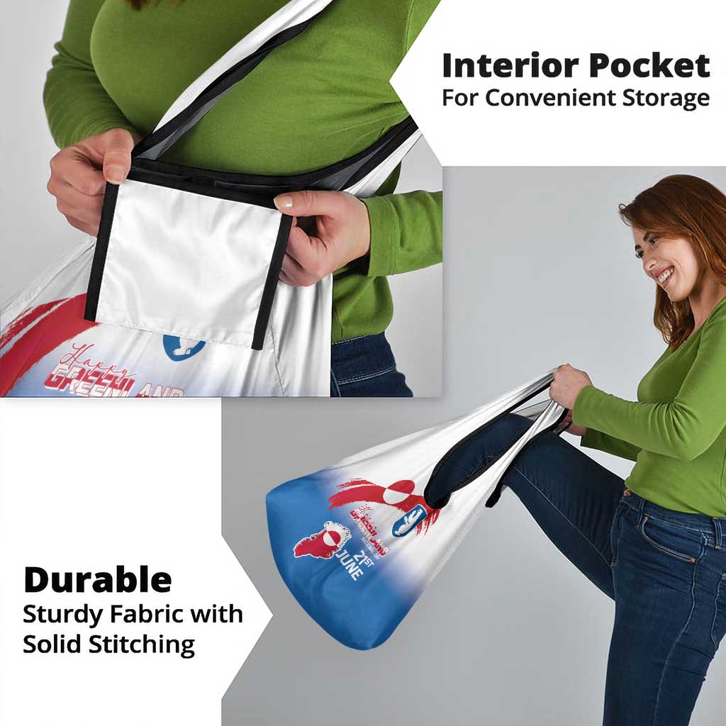 Greenland National Day Grocery Bag National Country Flag and Emblem with The Map