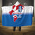 Greenland National Day Hooded Blanket National Country Flag and Emblem with The Map