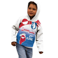 Greenland National Day Kid Hoodie National Country Flag and Emblem with The Map