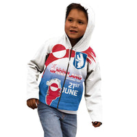 Greenland National Day Kid Hoodie National Country Flag and Emblem with The Map