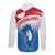 Greenland National Day Long Sleeve Button Shirt National Country Flag and Emblem with The Map