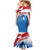Greenland National Day Mermaid Dress National Country Flag and Emblem with The Map