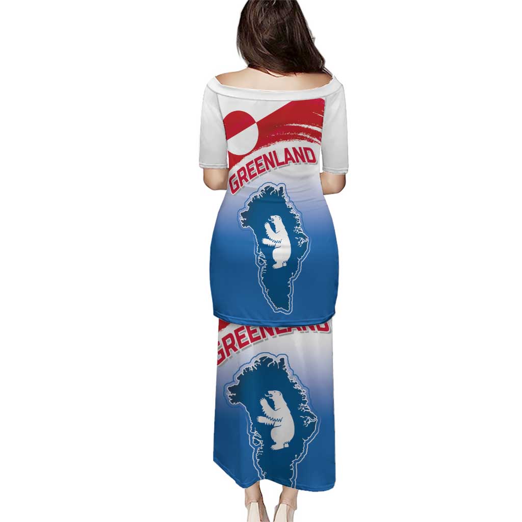 Greenland National Day Puletasi National Country Flag and Emblem with The Map