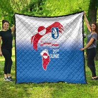 Greenland National Day Quilt National Country Flag and Emblem with The Map