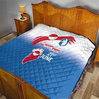 Greenland National Day Quilt National Country Flag and Emblem with The Map