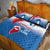 Greenland National Day Quilt Bed Set National Country Flag and Emblem with The Map