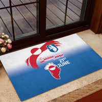 Greenland National Day Rubber Doormat National Country Flag and Emblem with The Map