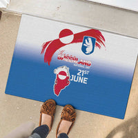 Greenland National Day Rubber Doormat National Country Flag and Emblem with The Map