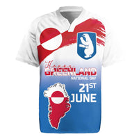 Greenland National Day Rugby Jersey National Country Flag and Emblem with The Map