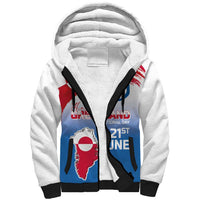 Greenland National Day Sherpa Hoodie National Country Flag and Emblem with The Map