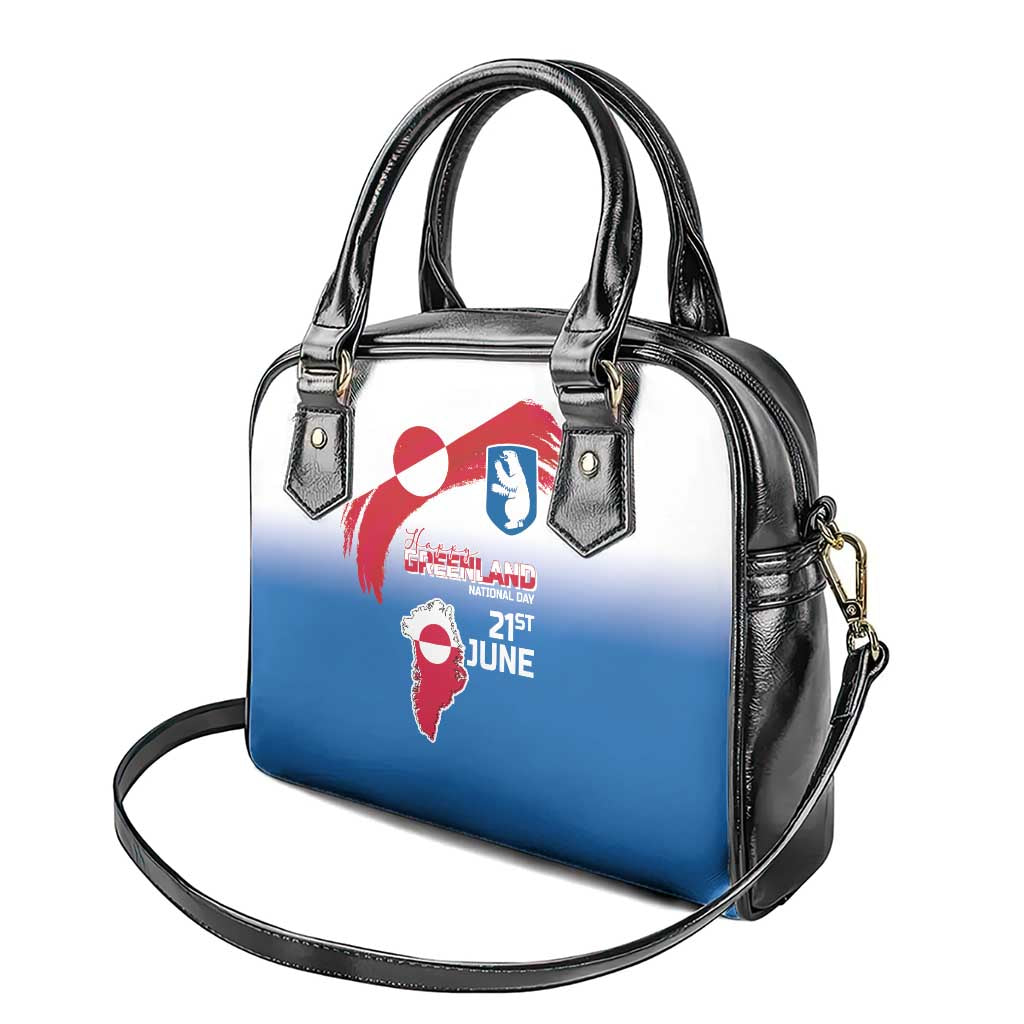 Greenland National Day Shoulder Handbag National Country Flag and Emblem with The Map
