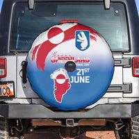Greenland National Day Spare Tire Cover National Country Flag and Emblem with The Map