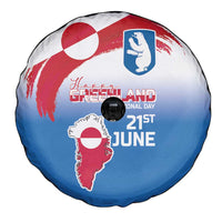 Greenland National Day Spare Tire Cover National Country Flag and Emblem with The Map