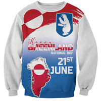 Greenland National Day Sweatshirt National Country Flag and Emblem with The Map