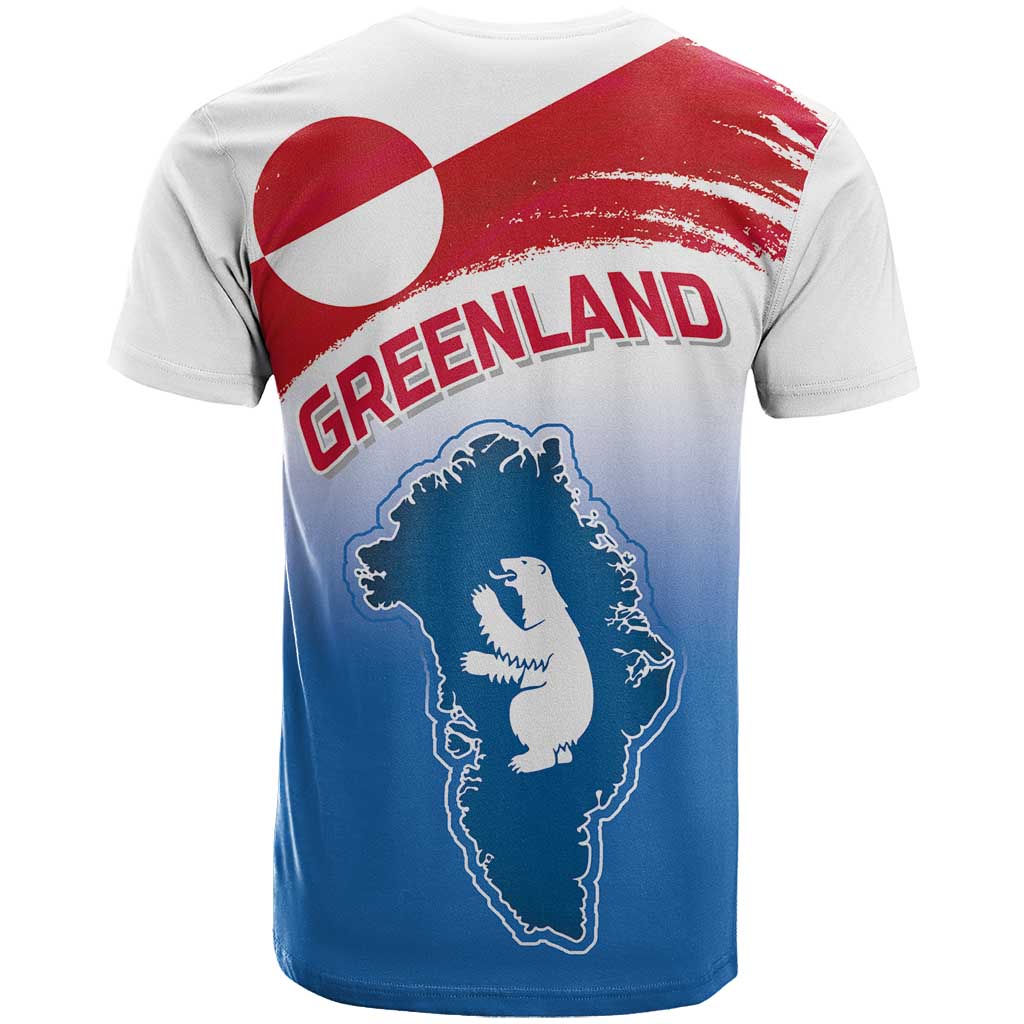 Greenland National Day T Shirt National Country Flag and Emblem with The Map