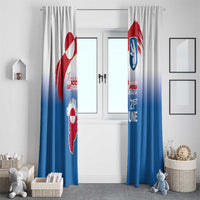Greenland National Day Window Curtain National Country Flag and Emblem with The Map