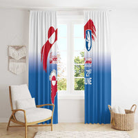 Greenland National Day Window Curtain National Country Flag and Emblem with The Map