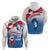 Greenland National Day Zip Hoodie National Country Flag and Emblem with The Map