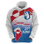 Greenland National Day Zip Hoodie National Country Flag and Emblem with The Map