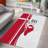 Greenland and Denmark Together Area Rug National Country Map and Flag Style