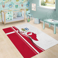 Greenland and Denmark Together Area Rug National Country Map and Flag Style