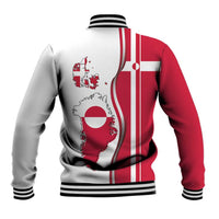Greenland and Denmark Together Baseball Jacket National Country Map and Flag Style