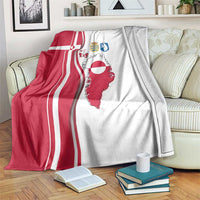 Greenland and Denmark Together Blanket National Country Map and Flag Style