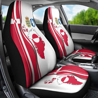 Greenland and Denmark Together Car Seat Cover National Country Map and Flag Style