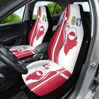 Greenland and Denmark Together Car Seat Cover National Country Map and Flag Style