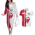 Greenland and Denmark Together Couples Matching Off The Shoulder Long Sleeve Dress and Hawaiian Shirt National Country Map and Flag Style