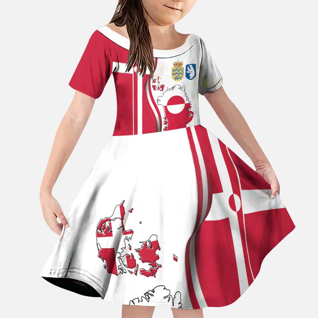 Greenland and Denmark Together Family Matching Puletasi and Hawaiian Shirt National Country Map and Flag Style