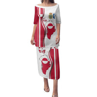 Greenland and Denmark Together Family Matching Puletasi and Hawaiian Shirt National Country Map and Flag Style