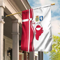Greenland and Denmark Together Garden Flag National Country Map and Flag Style