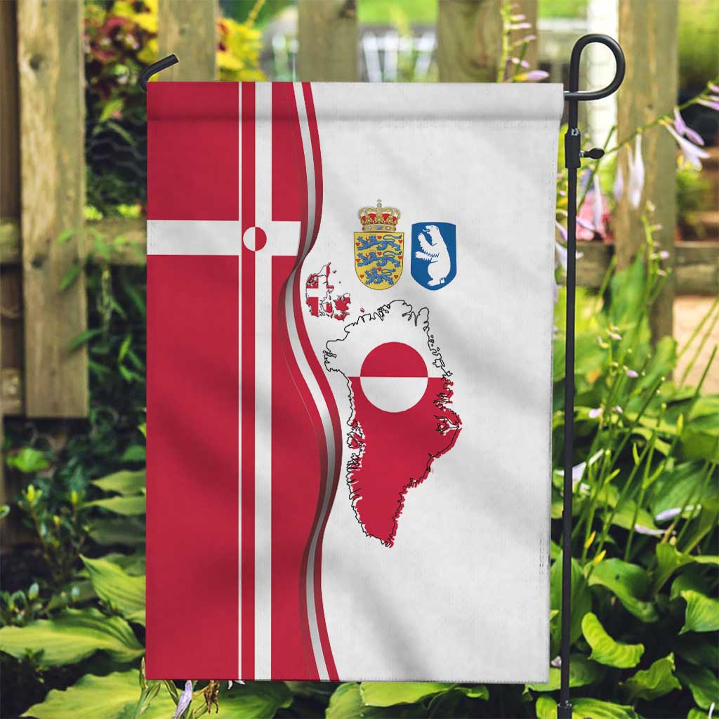 Greenland and Denmark Together Garden Flag National Country Map and Flag Style