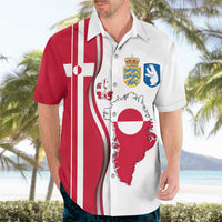 Greenland and Denmark Together Hawaiian Shirt National Country Map and Flag Style